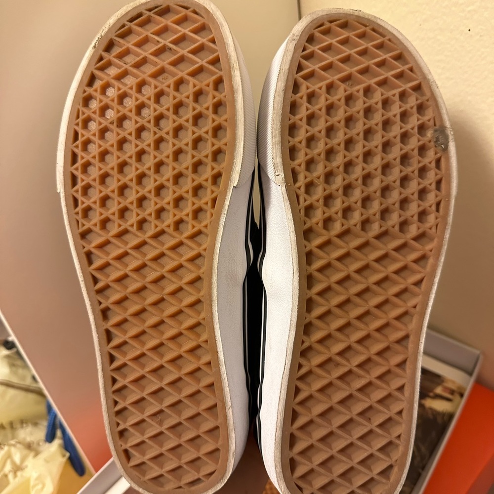 Vans black Slip-On Perf Leather Shoe - Picture 7 of 10